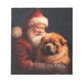 Chow Chow met Sinterklaas Feestelijke Kerstmis Notitieblok (Voorkant)