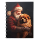 Chow Chow met Sinterklaas Feestelijke Kerstmis Notitieboek (Voorkant)