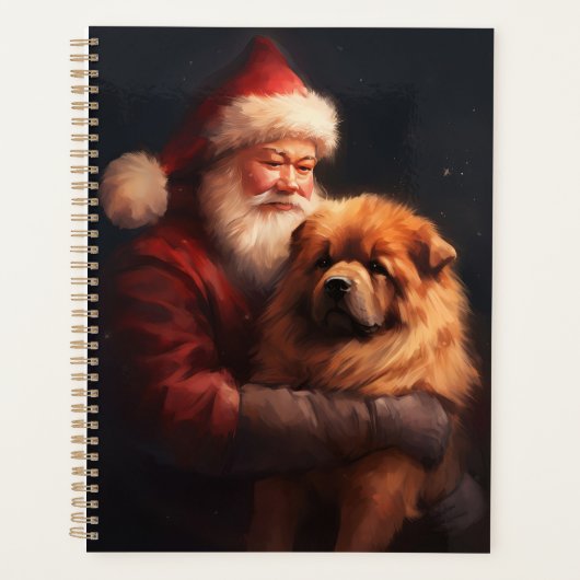 Chow Chow met Sinterklaas Feestelijke Kerstmis Planner (Voorkant)