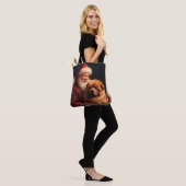 Chow Chow met Sinterklaas Feestelijke Kerstmis Tote Bag (Op model)