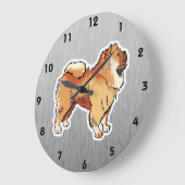 Chow Chow; metaal Grote Klok (Hoek)