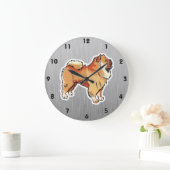 Chow Chow; metaal Grote Klok (Huis)