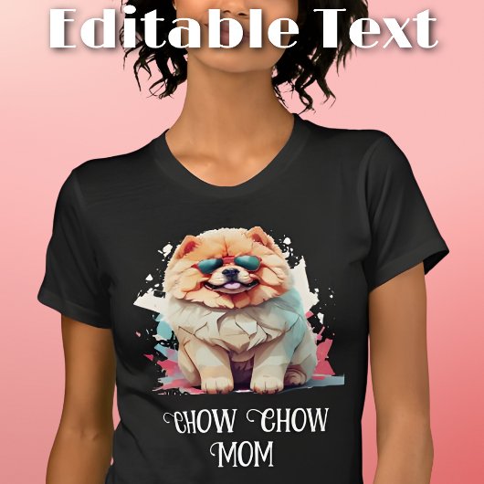 Chow Chow Moeder Hond Zonnebril T-shirt