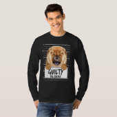 Chow Chow Mugshot Guilty Dog T-shirt (Voorkant volledig)
