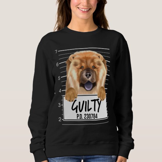 Chow Chow Mugshot Guilty Dog Trui (Voorkant)