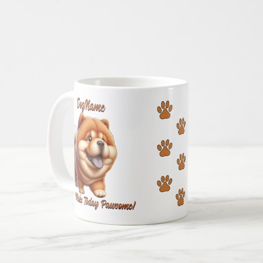 Chow Chow - Naam hond toevoegen, Tekst wijzigen Koffiemok (Voorkant links)