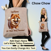 Chow Chow - Naam hond toevoegen, Tekst wijzigen Tote Bag