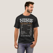 Chow Chow Nutrition Facts T-shirt (Voorkant volledig)