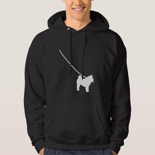 Chow Chow on a Leash Dog  Mom Dad Pet Cute  Puppy Hoodie (Voorkant)