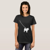 Chow Chow on a Leash Dog Mom Dad Pet Cute Puppy T-shirt (Voorkant volledig)