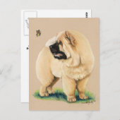 Chow Chow Original Dog Art Briefkaart (Voorkant / Achterkant)