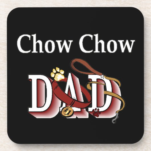 Chow Chow papa Drankjes Onderzetter (Voorkant)