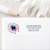 Chow Chow Patriottisch Rood Wit Blauw Retouradres Etiket (Insitu)