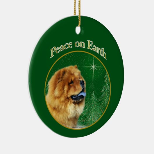 Chow Chow Peace Keramisch Ornament (Rechts)