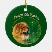Chow Chow Peace Keramisch Ornament (Voorkant)