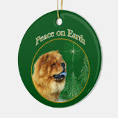 Chow Chow Peace Keramisch Ornament (Links)