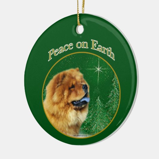Chow Chow Peace Keramisch Ornament (Links)