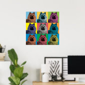 Chow Chow Pop-Art Poster (Thuiskantoor)