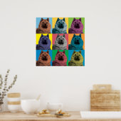 Chow Chow Pop-Art Poster (Keuken)