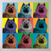Chow Chow Pop-Art Poster (Voorkant)
