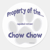 Chow Chow Property Sticker (Voorkant)