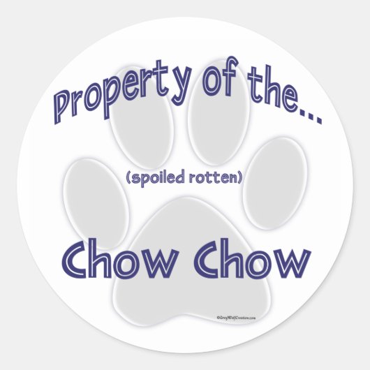 Chow Chow Property Sticker (Voorkant)