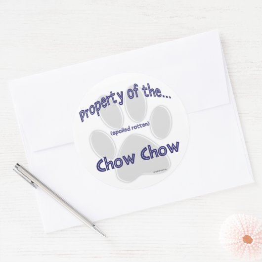 Chow Chow Property Sticker (Envelop)