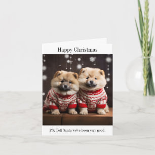 Chow Chow Puppies Kerstkaart Kaart