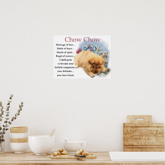 Chow Chow Puppy Art Print (Keuken)