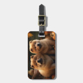 Chow Chow Puppy Herfst Delight Pompoen Bagagelabel (Voorkant verticaal)