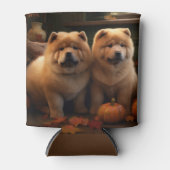 Chow Chow Puppy Herfst Delight Pompoen Blikjeskoeler (Voorkant)