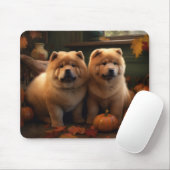 Chow Chow Puppy Herfst Delight Pompoen Muismat (Met muis)