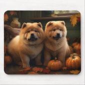 Chow Chow Puppy Herfst Delight Pompoen Muismat (Voorkant)