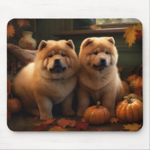 Chow Chow Puppy Herfst Delight Pompoen Muismat