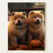 Chow Chow Puppy Herfst Delight Pompoen Planner (Achterkant)