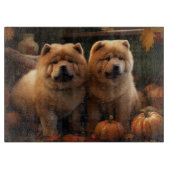 Chow Chow Puppy Herfst Delight Pompoen Snijplank (Voorkant)