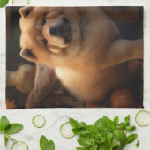 Chow Chow Puppy Herfst Delight Pompoen Theedoek (Gevouwen)