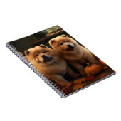 Chow Chow Puppy Herfst Plezier Pompoen Notitieboek (Rechterzijde)
