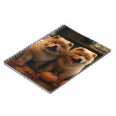 Chow Chow Puppy Herfst Plezier Pompoen Notitieboek (Linkerzijde)