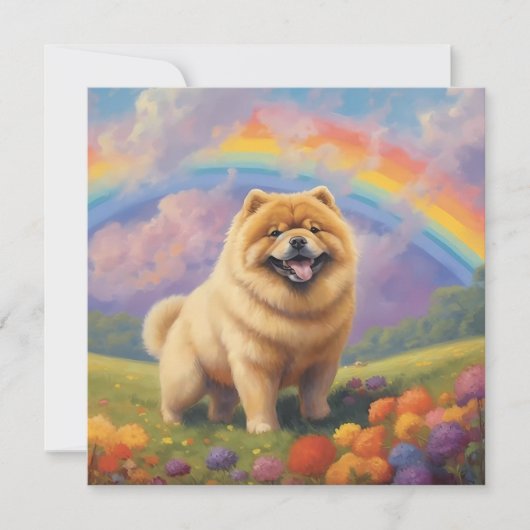 Chow Chow Rainbow Bridge Memorial aangepaste honde (Voorkant)