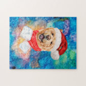 Chow Chow Ras Hond Kerstmis Legpuzzel (Horizontaal)