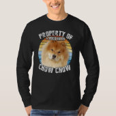 Chow Chow Red Retro Property Of T-shirt (Voorkant)
