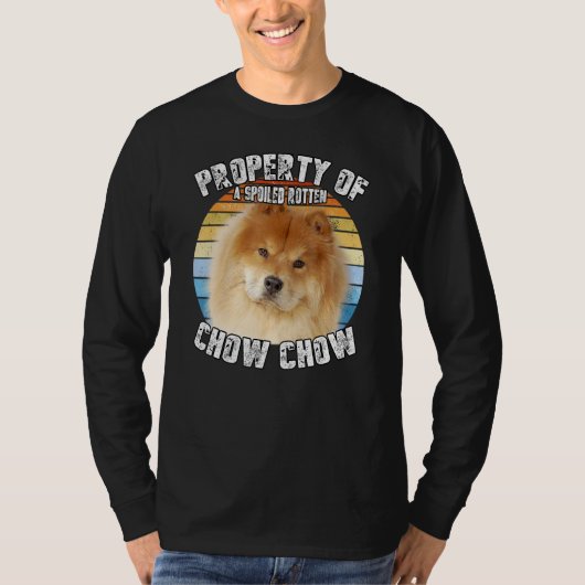 Chow Chow Red Retro Property Of T-shirt (Voorkant)