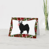 Chow Chow Reindeer Christmas Card Feestdagen Kaart (Voorkant)