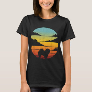 Chow Chow Retro 60s 70s ZonnesetHondenliefhebbers T-shirt