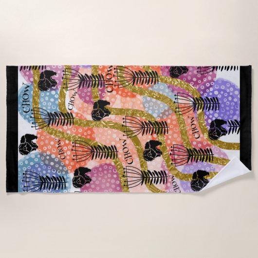 CHOW CHOW RETRO STRANDLAKEN (Voorkant)