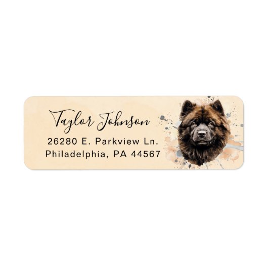 Chow Chow Return Address Label (Voorkant)