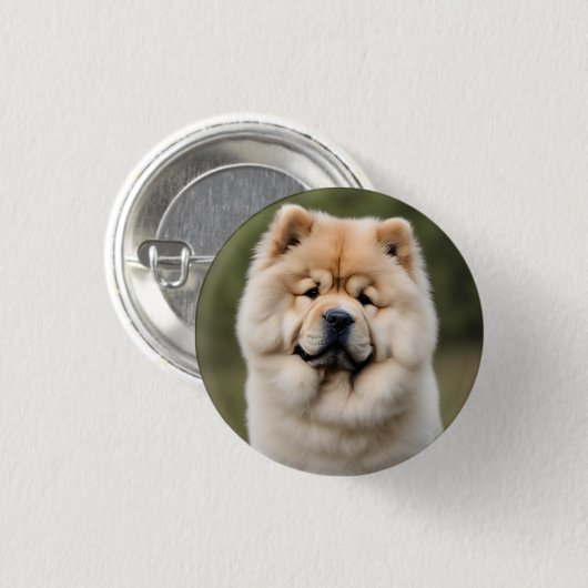 Chow Chow Ronde Button 3,2 Cm (Voorkant /achterkant)