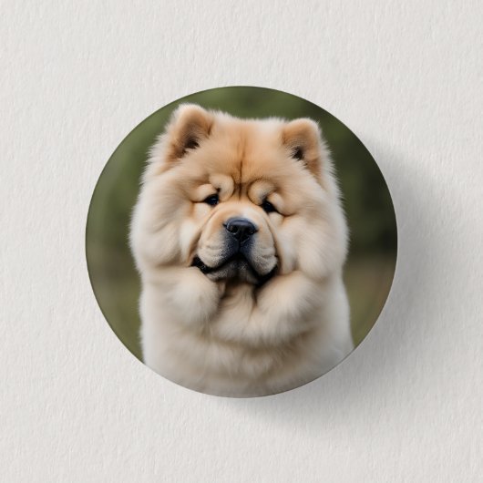Chow Chow Ronde Button 3,2 Cm (Voorkant)