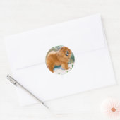 Chow-Chow Ronde Sticker (Envelop)